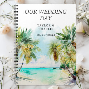 Tropical Beach Destination Wedding Planner Notebook