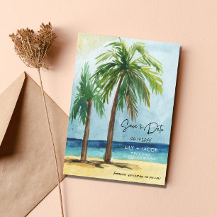 Tropical Beach Destination Wedding Save The Date