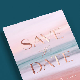 Tropical Beach Destination Wedding Save the date