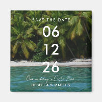 Tropical Beach Destination Wedding Save the Date