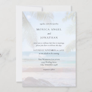Tropical Beach Destination Wedding V2 Invitation