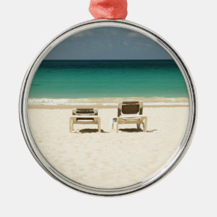 Tropical Beach Dominican Republic Metal Ornament