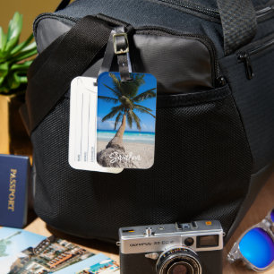 Tropical Beach Dream Personalised Luggage Tag