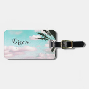 Tropical Beach, Dreamy Ocean View, Palm Luggage Tag