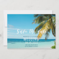 Tropical Beach Engagement Photo Wedding