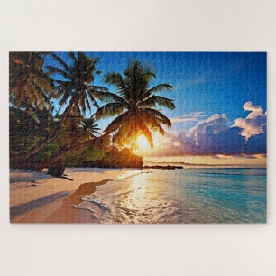 Tropical Beach Evening Jigsaw Puzzle