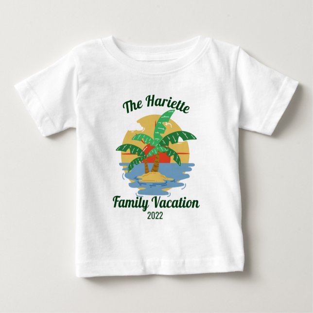 Tropical Beach Family Summer Vacation Matching T-S Baby T-Shirt (Front)