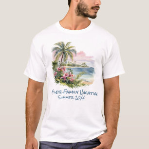 Tropical Beach Family Vacation Reunion T-Shirt