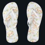 Tropical Beach Fashion | Bachelorette Thongs<br><div class="desc">Thank your best girls for standing by your side with these unique flip flops. The perfect bachelorette gift for your weekend party! Customise for your entire wedding party and of course the bride, or for your bridal shower or bachelorette weekend. Our bridal party flip flops are the perfect way for...</div>