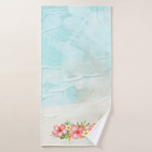Tropical Beach Flamingo Bath Towels