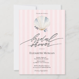 Tropical Beach Floral Arbor Bridal Invitation