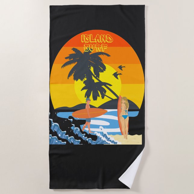 Tropical Beach Fun Towel (Front)
