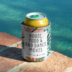 Tropical Beach Funny Wedding Favour Can Cooler