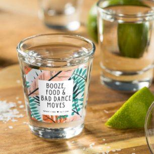 Tropical Beach Funny Wedding Favour Shot Glass