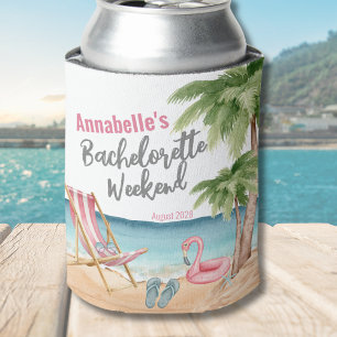 Tropical Beach Girls Weekend Bachelorette Party Can Cooler