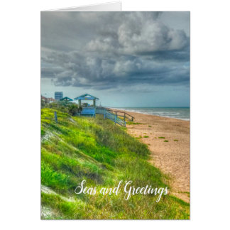 Tropical Beach Holiday Christmas Card