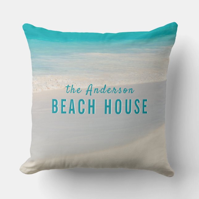 Tropical "Beach House" Custom Cushion (Front)