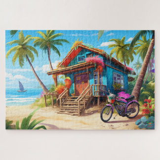🌅Tropical Beach Hut Jigsaw Puzzle