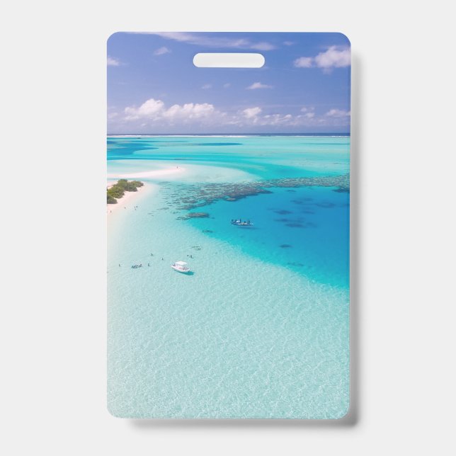 Tropical Beach ID Badge (Front)