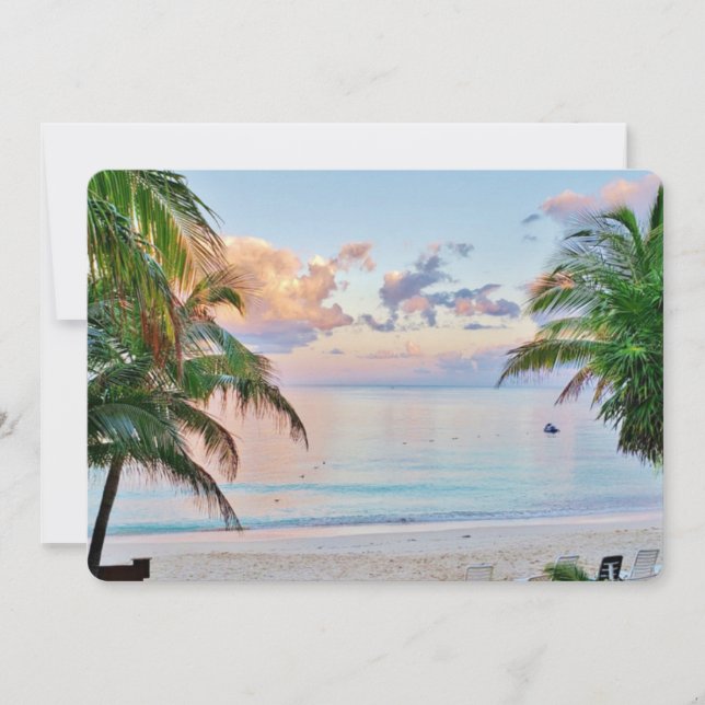 Tropical Beach Invitation (Front)