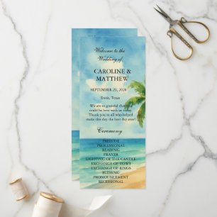 Tropical Beach Island Destination Wedding  Program