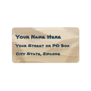 Tropical Beach Label