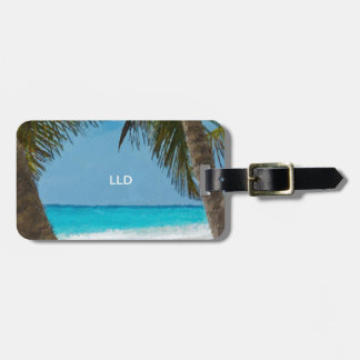 Tropical Beach Luggage Tag