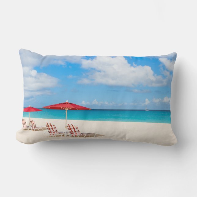 Tropical beach lumbar cushion (Front)