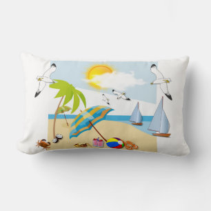 Tropical Beach Lumbar Cushion