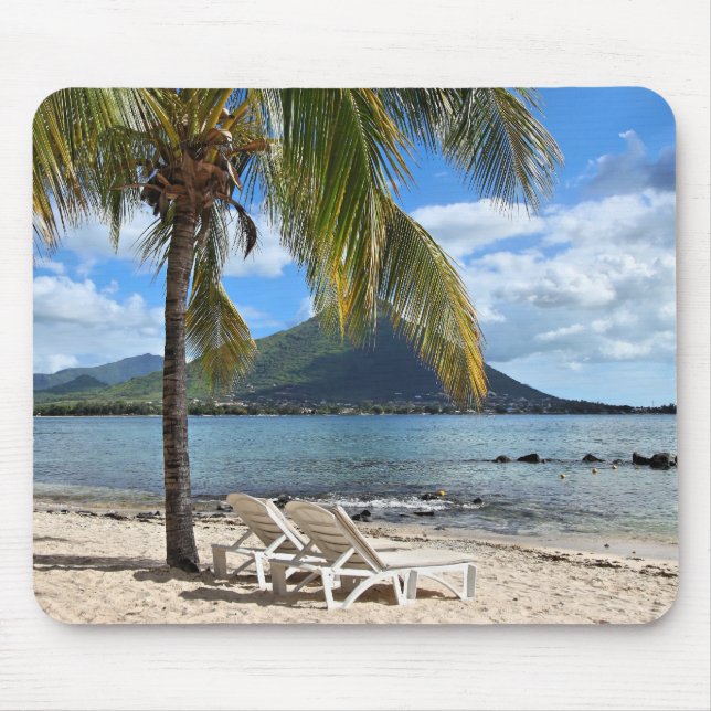Tropical Beach Mouse Pad (Front)