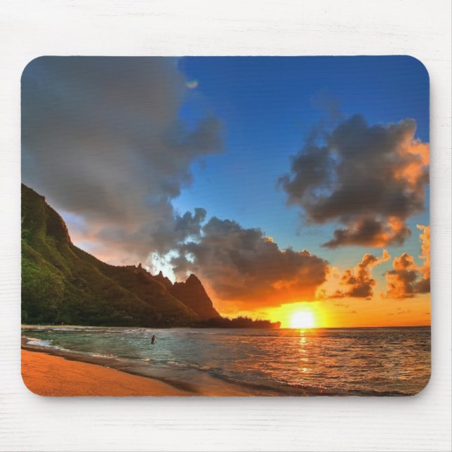Tropical Beach Mouse Pad (Front)