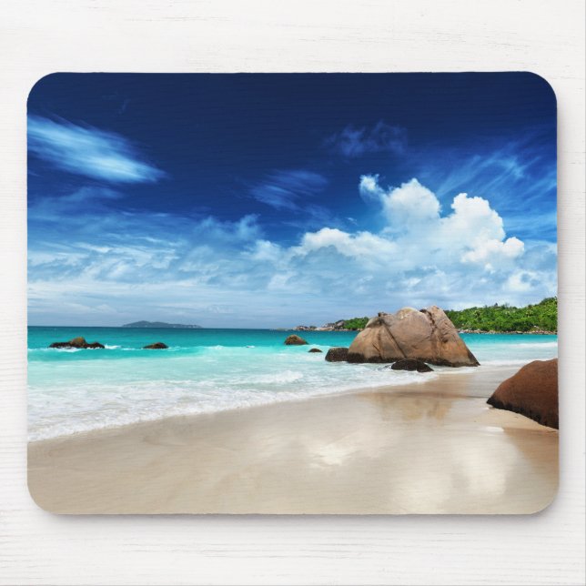 Tropical Beach Mouse Pad (Front)