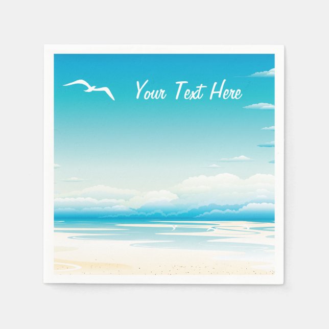 Tropical Beach Napkin (Front)