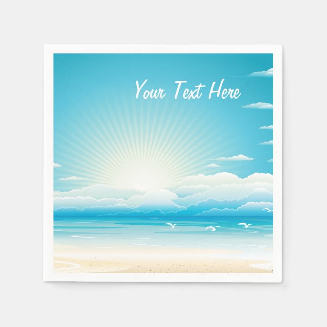 Tropical Beach Napkin (Front)