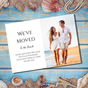 Tropical Beach New Home Moving  Announcement