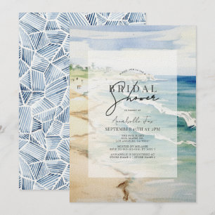 Tropical Beach Ocean Sea Bridal Shower Invitation