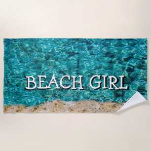 Tropical Beach Ocean Water View Beach Towel