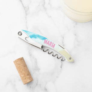 Tropical Beach Painting Blue Water Summer Corkscrew