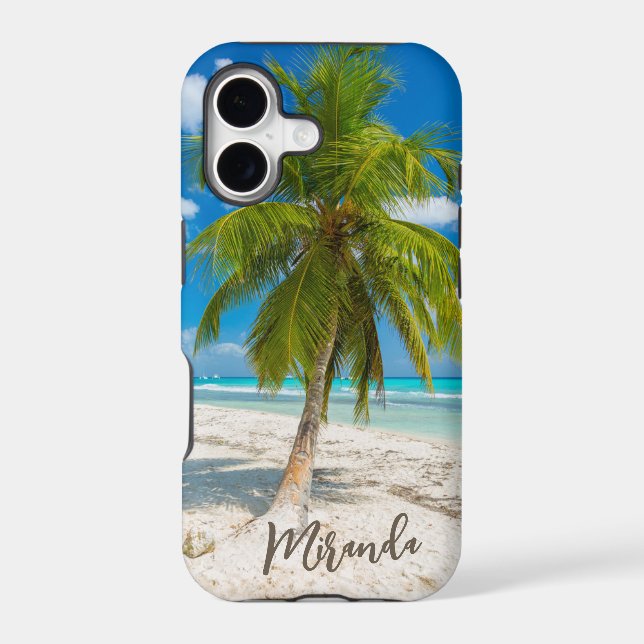 Tropical Beach Palm Tree Personalized (Back)