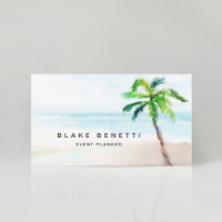 Tropical Beach Palm Tree Watercolor