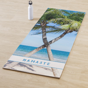 Tropical Beach Palm Trees DIY Personalised Photo Yoga Mat