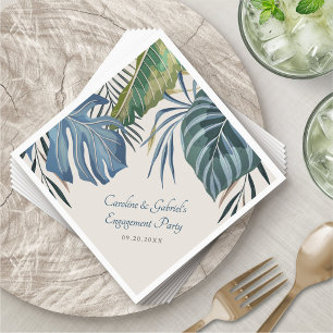 Tropical Beach Palm Wedding Napkin