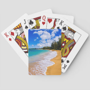 Tropical beach paradise, Hawaii Playing Cards