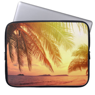 Tropical Beach Paradise: Serene Landscape. Laptop Sleeve
