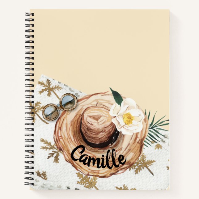 Tropical Beach Personalised  Notebook (Front)