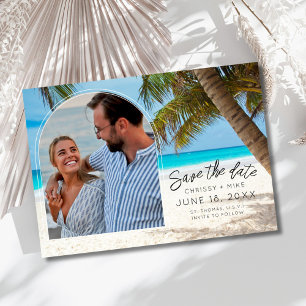 Tropical Beach Photo Destination Wedding Save The Date