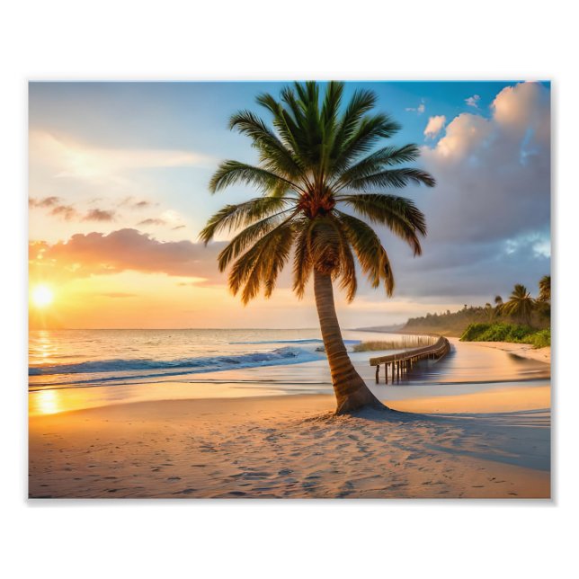 Tropical Beach Photo Print (Front)