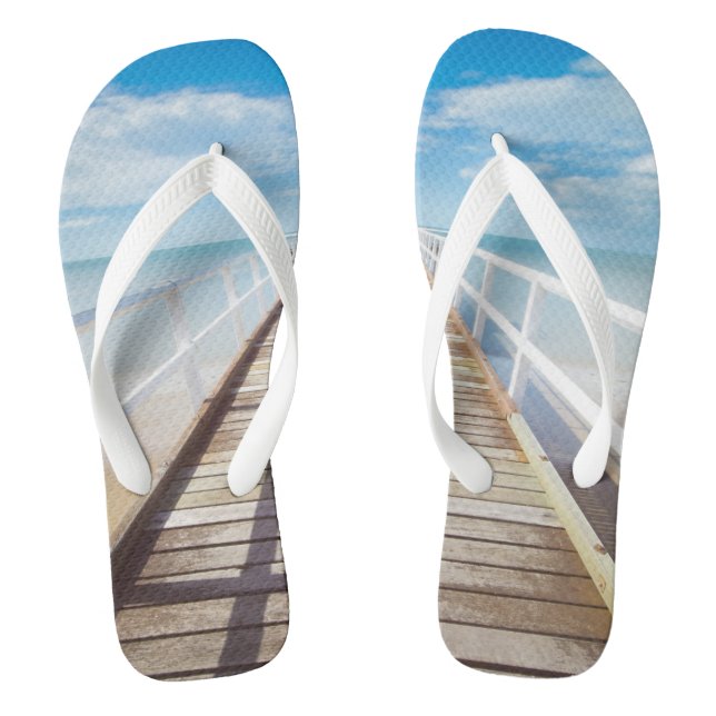 Tropical Beach Pier Thongs (Footbed)