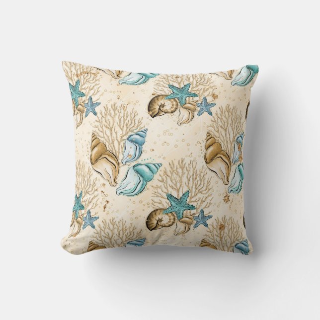 Tropical Beach Pillow (Front)