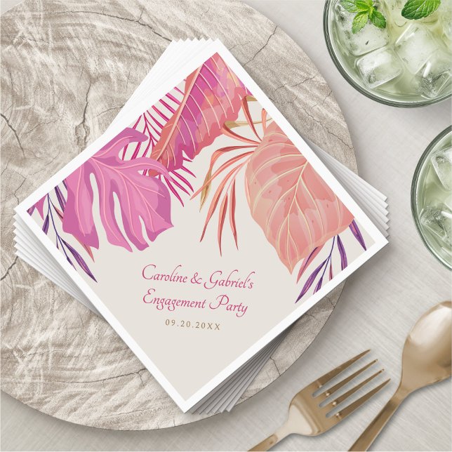 Tropical Beach Pink  Napkin (Creator Uploaded)